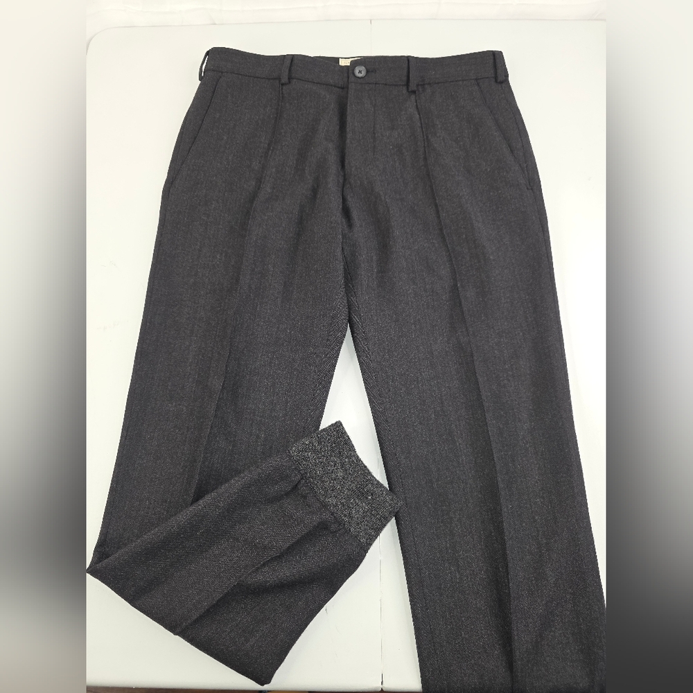 Club Monaco Men's Wool Gray Pleated Dress Jogger Pants Size 31x32 J-3312